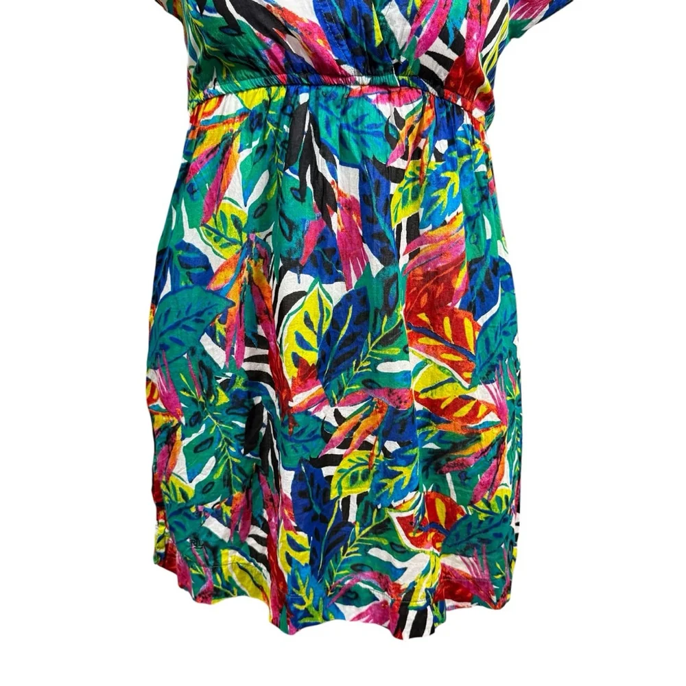 Lauren Ralph Lauren Tropical Print Dress Size Medium Colorful - Picture 3 of 8